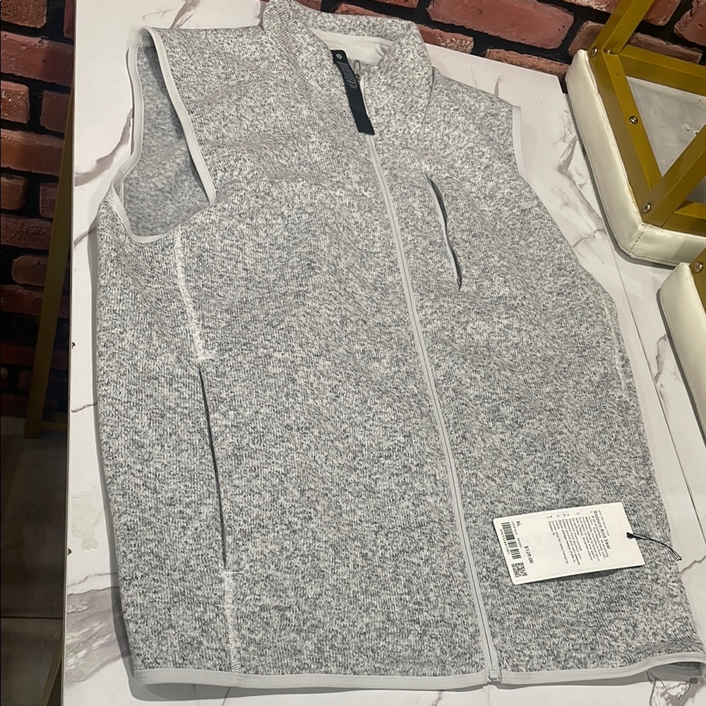 Lululemon Athletica Gray Zip-Up Vest with Stand-Up Collar